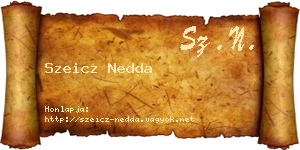 Szeicz Nedda névjegykártya